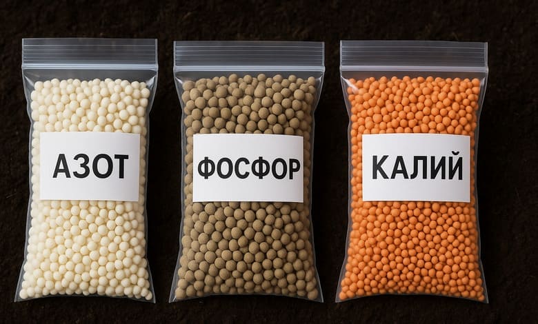 Минерални торове: азот, фосфор, калий